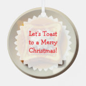 Franse toast, poedersuiker, siroop Kerstmis Metalen Ornament (Achterkant)