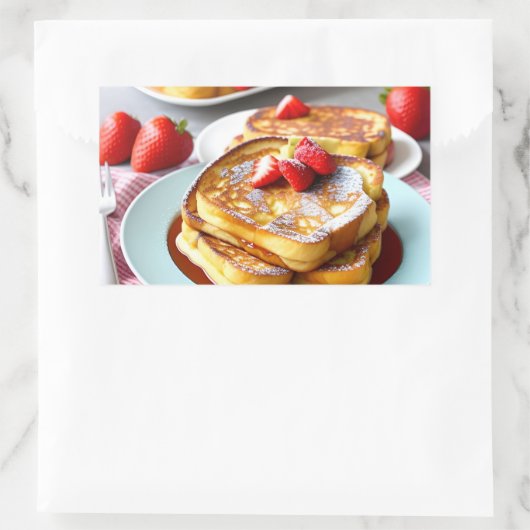 Franse Toast Rechthoekige Sticker (Tas)