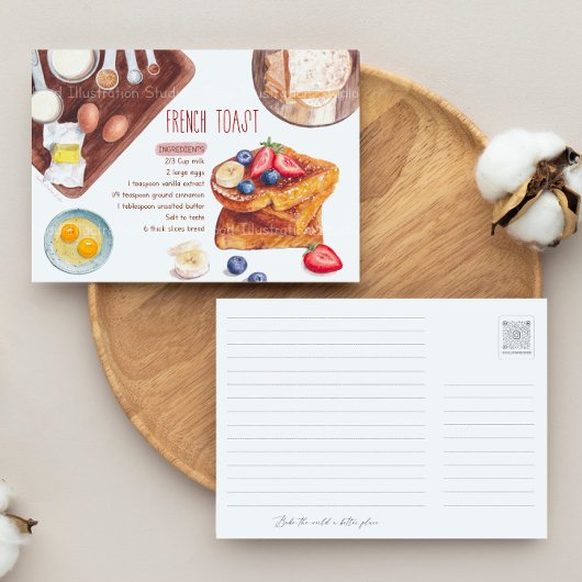 Franse toast Recipe-kaart Briefkaart