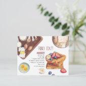 Franse toast Recipe-kaart Briefkaart (Staand voorkant)