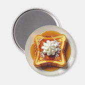 Franse toast, siroop en slagroom magneet (Voorkant / Achterkant)