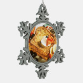 Franse Toast Tin Sneeuwvlok Ornament (Links)