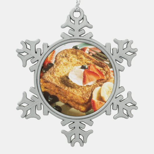 Franse Toast Tin Sneeuwvlok Ornament (Voorkant)