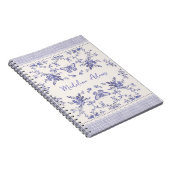 Franse Toile Aangepaste Naam Spiral Foto Notitiebo Notitieboek (Rechterzijde)