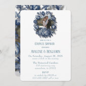 Franse Toile Bloemen Koppels Douche Foto Kaart (Voorkant / Achterkant)