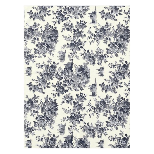 Franse Toile Bloemen Patroon Tafelkleed (Voorkant)