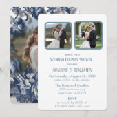  Franse Toile Bloemen Trouwdouche Foto Kaart (Voorkant / Achterkant)