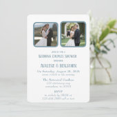  Franse Toile Bloemen Trouwdouche Foto Kaart (Staand voorkant)