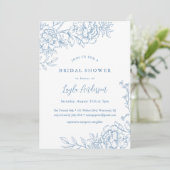 FRANSE TOILE Bruids Douche Uitnodiging (Staand voorkant)