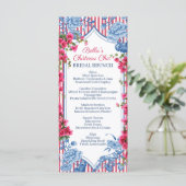 Franse Toile Bruidsfeest, Tuinfeest, Bruid Menu (Staand voorkant)
