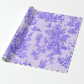 Franse toile de jouy blauw en wit decoupage cadeaupapier (Uitgerold)