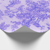 Franse toile de jouy blauw en wit decoupage cadeaupapier (Hoek)