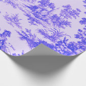 Franse toile de jouy blauw en wit decoupage cadeaupapier (Hoek)