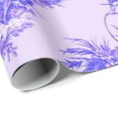 Franse toile de jouy blauw en wit decoupage cadeaupapier (Rol Hoek)