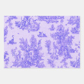 Franse toile de jouy blauw en wit decoupage inpakpapier vel (Voorkant 2)