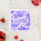 Franse toile de jouy blauw en wit decoupage servet (Insitu)