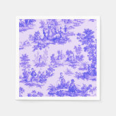 Franse toile de jouy blauw en wit decoupage servet (Voorkant)