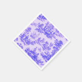 Franse toile de jouy blauw en wit decoupage servet (Hoek)