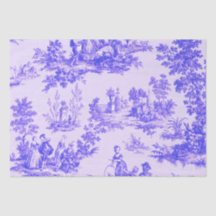 Franse toile de jouy blauw en wit decoupage