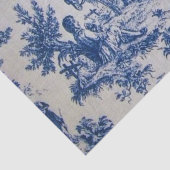 Franse toile de jouy blauw en wit decoupage tissuepapier (Detail)