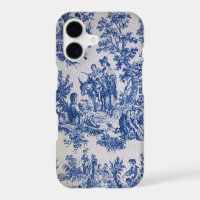 Franse toile de jouy blauw en wit elegant