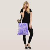 Franse toile de jouy blauw en wit elegant tote bag (Op model)