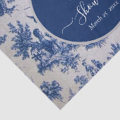 Franse Toile de Jouy Blauw-wit Vrijgezellenfeest Tissuepapier (Detail)