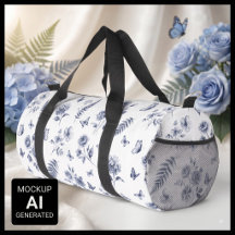Franse Toile de jouy Chinoseirie Blauwe Patroon