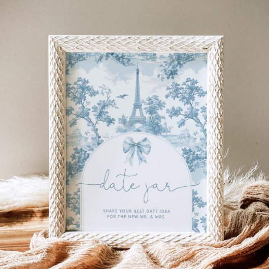 Franse Toile de jouy date nacht ideeën bruids Poster