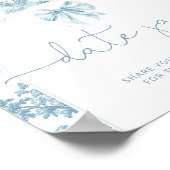 Franse Toile de jouy date nacht ideeën bruids Poster (Hoek)