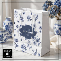 Franse Toile de jouy Monogram Naam Chinoseirie