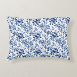  Franse Toile de Jouy Navy Blauw Accent Kussen