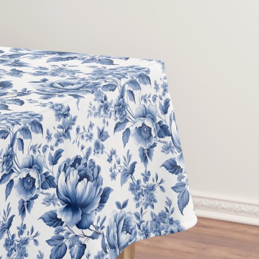 Franse Toile de Jouy Navy Blauw Tafelkleed (Voorbeeld)