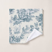 Franse toile de jouy sage groen elegant bad handdoek (Wasdoekje)