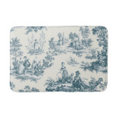 Franse toile de jouy sage groen elegant badmat (Voorkant)