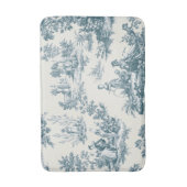 Franse toile de jouy sage groen elegant badmat (Voorkant Verticaal)