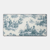 Franse toile de jouy sage groen elegant bureaumat (Voorkant)