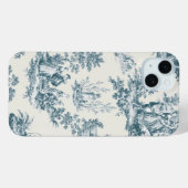 Franse toile de jouy sage groen elegant Case-Mate iPhone case (Achterkant (horizontaal))