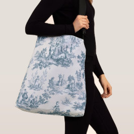 Franse toile de jouy sage groen elegant crossbody tas