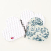 Franse toile de jouy sage groen elegant notitieboek (Binnen)