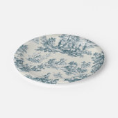 Franse toile de jouy sage groen elegant papieren bordje (Gekanteld)