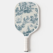 Franse toile de jouy sage groen elegant pickleball paddle (Achterkant)