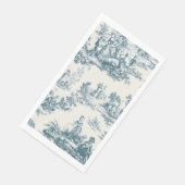Franse toile de jouy sage groen elegant servet (Hoek)