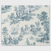 Franse toile de jouy sage groene decoupage cadeaupapier (Vlak)
