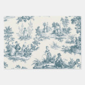 Franse toile de jouy sage groene decoupage inpakpapier vel (Voorkant 3)