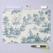 Franse toile de jouy sage groene decoupage tissuepapier (Craft)