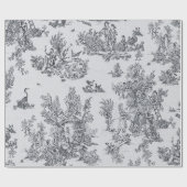 Franse toile de jouy zwart-wit decoupage cadeaupapier (Vlak)