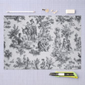 Franse toile de jouy zwart-wit decoupage tissuepapier (Craft)