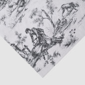 Franse toile de jouy zwart-wit decoupage tissuepapier (Detail)