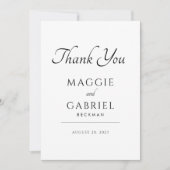 Franse Toile Dusty Roos Floral Wedding Bedankkaart (Voorkant)